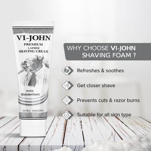 VIJOHN Premium Lather Extra Smooth Shaving Cream for Men with