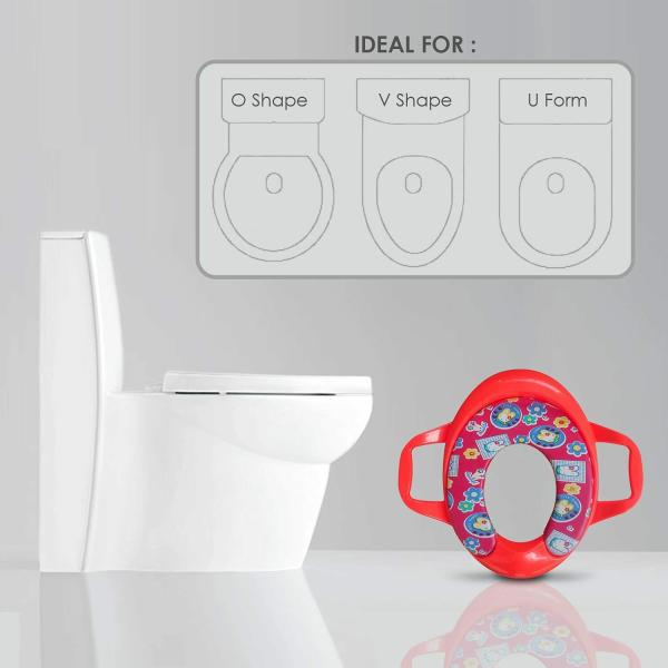 Sunbaby Red Blue Ocean Soft Cushion Baby Potty Seat with Handle JioMart