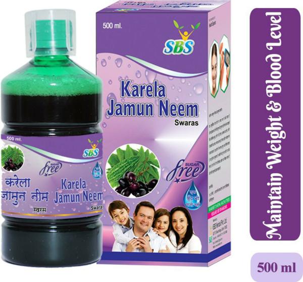 SBS Karela Jamun & Neem Juice Natural Juice, Ayurvedic Cure For