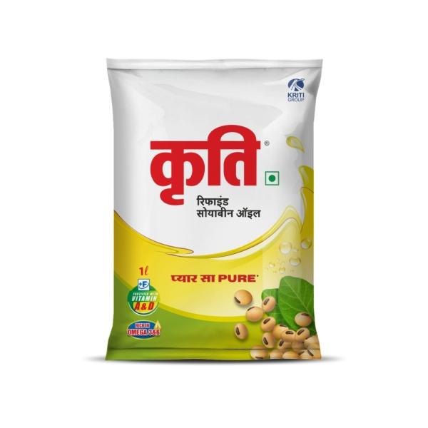 Kriti Refined Oil Multi Benefits 1L each Pouch (4 x 1 L) Groundnut
