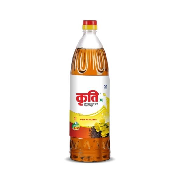 Kriti Refined Oil Multi Benefits 1L each Pouch (4 x 1 L) Groundnut