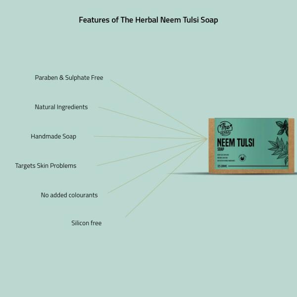 The Herbal Natural Handmade Neem Tulsi Soap for Men and Women 375 g