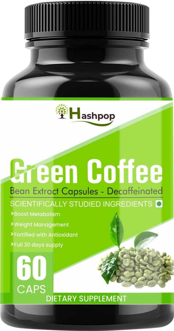 Hashpop Green Coffee Beans Extract Weight Loss Capsules 1000 Mg 60