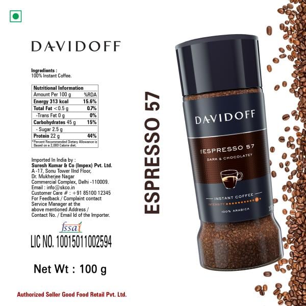 Davidoff Espresso 57 Dark and Chocolatey Instant Coffee 100 g JioMart