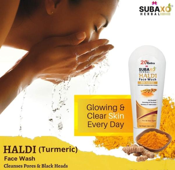 Subaxo Herbal Turmeric (Haldi) Skin Glowing Anti Bacterial Face