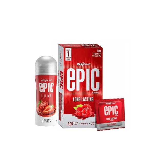 Epic Enhanced Dots Condom For Man 10 Count With Strawberry Flavoured