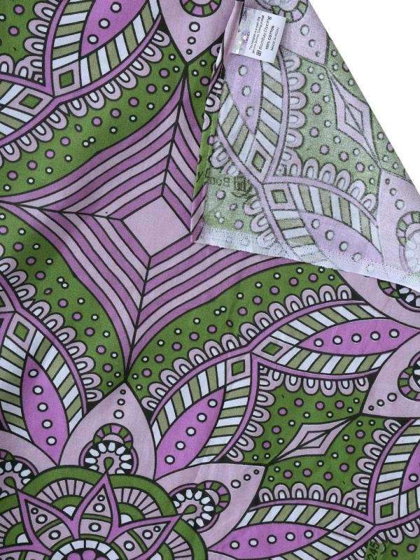 Bombay Dyeing 100 TC Cotton King Size Abstract Flat Bedsheet (Green