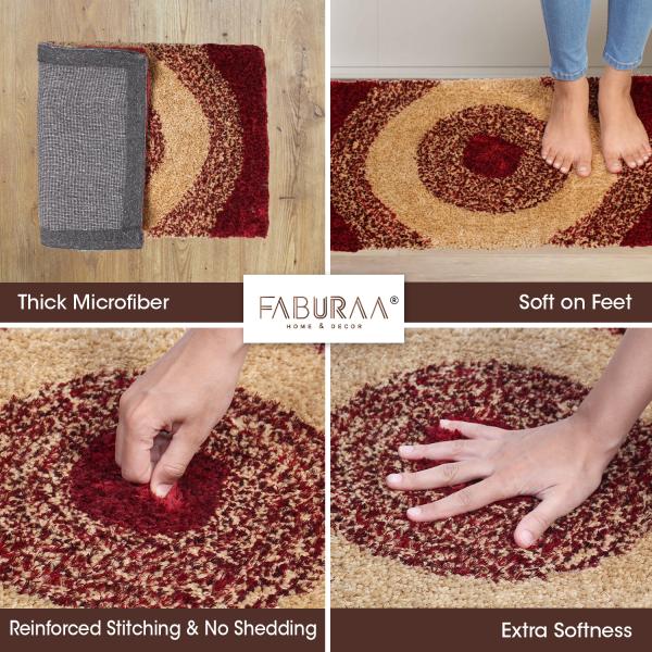 Faburaa Bathroom Mat for Outside Door, Used in Bathroom, Home (Radiance
