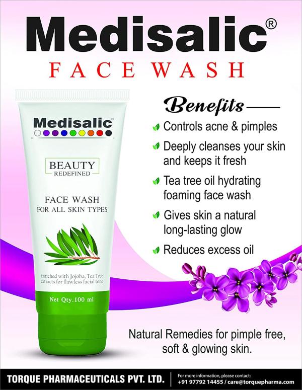 Medisalic Face Wash Enriched With Jojoba And Tea Tree Extracts 100 ml