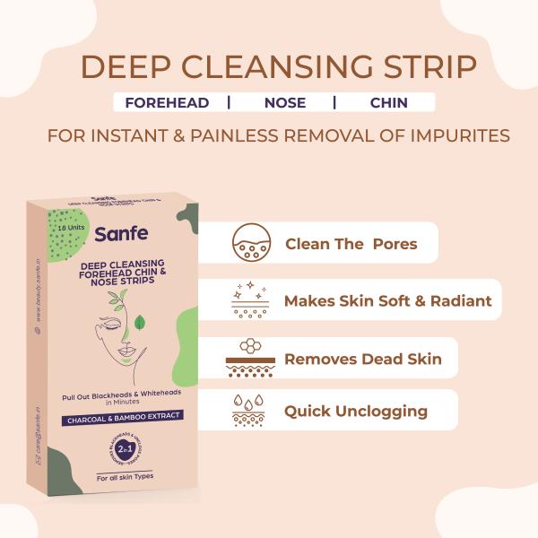 Sanfe Deep Purifying Forehead, Nose & Chin Strips, Complete Face