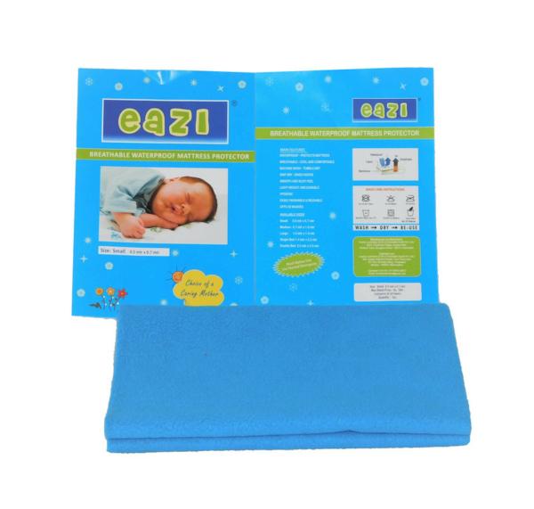 Eazi Firozi Blue Waterproof Reusable Baby Quick Dry Sheet Bed Protector Sleeping Mat (XS) JioMart