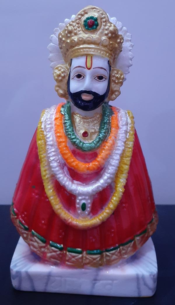 99 Home Decor Multicolor Marble Khatu Shyam Ji Idol 16cm - JioMart