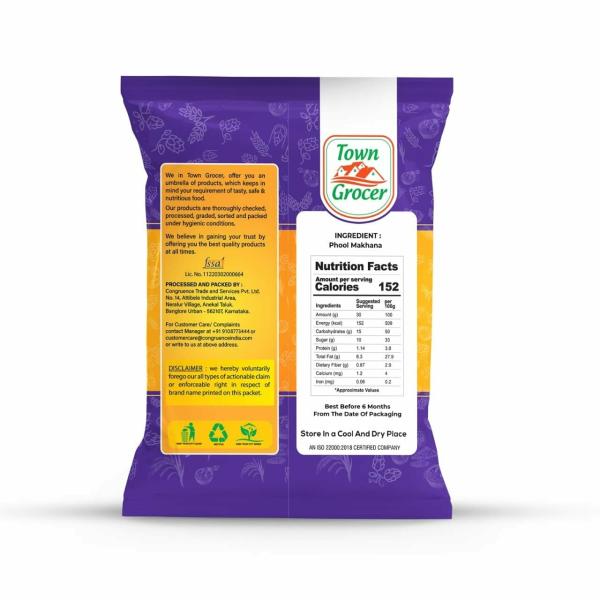 Town Grocer Makhana Powder 200 g, Fox Nut Flour, Lotus Seed Powder Rich In Calcium and Fiber