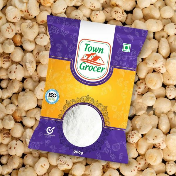 Town Grocer Makhana Powder 200 g, Fox Nut Flour, Lotus Seed Powder Rich In Calcium and Fiber