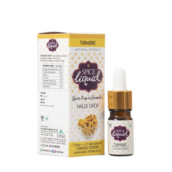Spice Liquid Curcumin Haldi Turmeric Extract Drops to Boost Immunity and Strength 5ml