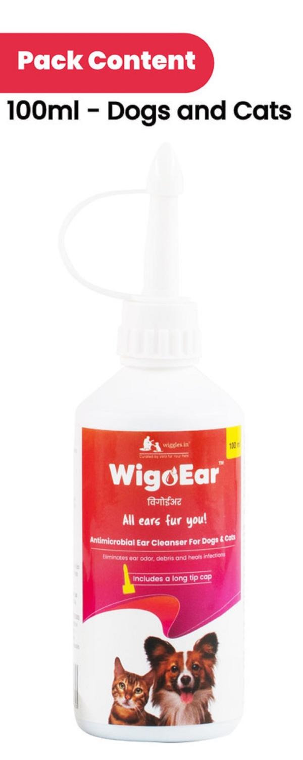 Wiggles WigoEar Dog Ear Cleaner Cleaning Solution Cat, 100ml Pet