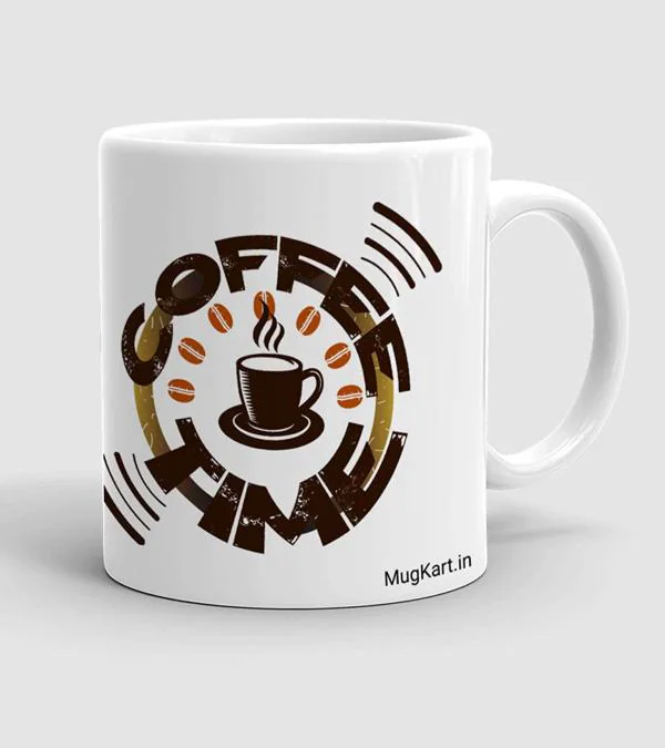 Mugkart Ceramic Printed Coffee Time Coffee Mug 330 Ml JioMart