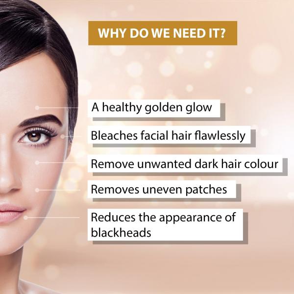 Aryanveda 24 Carat Gold Bleach Cream For All Skin Types Provides