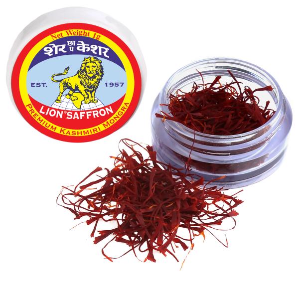 Lion Saffron 1g Grade A+++ Natural And All Red Kashmiri Kesar For ...