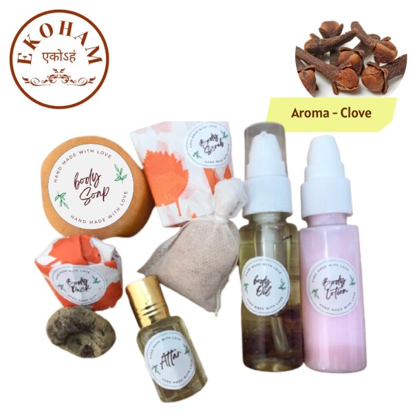 Ekoham CLOVE OIL Skin Care Combo KitBody Polishing & Relaxing Spa