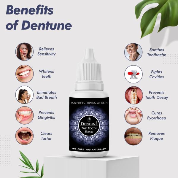 Dentune The Tooth Elixir 2 Drop Unique Liquid Toothpaste (Sensitivity, Bad Breath, Swollen And