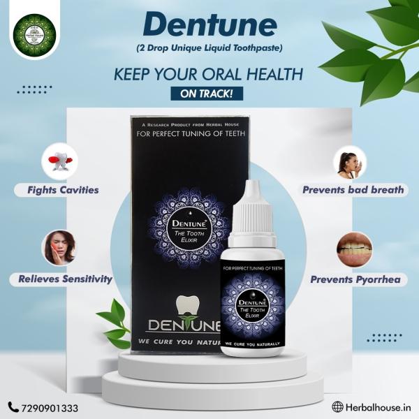 Dentune The Tooth Elixir 2 Drop Unique Liquid Toothpaste (Sensitivity, Bad Breath, Swollen And