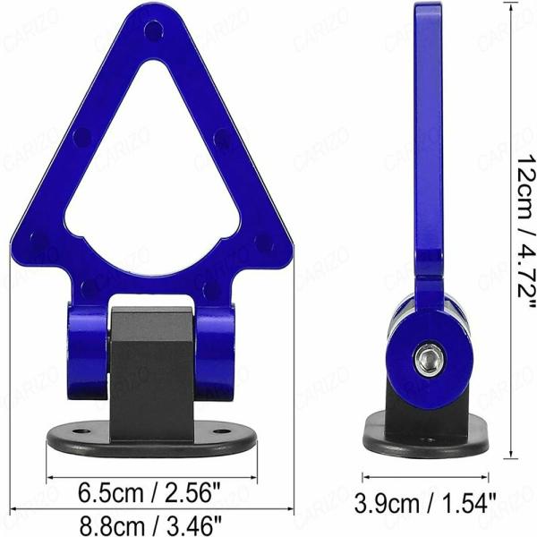CARIZO Tow Hook Kit (Triangle Blue Car Decorations Sticker Car Decor