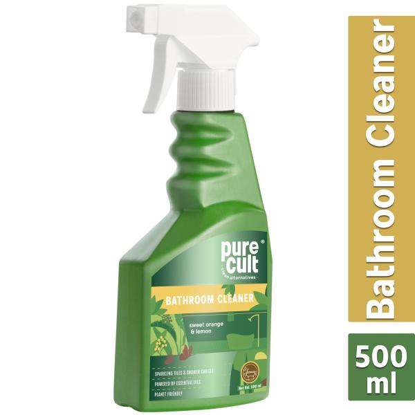 PureCult Bathroom Cleaner spray for Tiles & Shower Glass Cubicle Removes Hardwater Stains