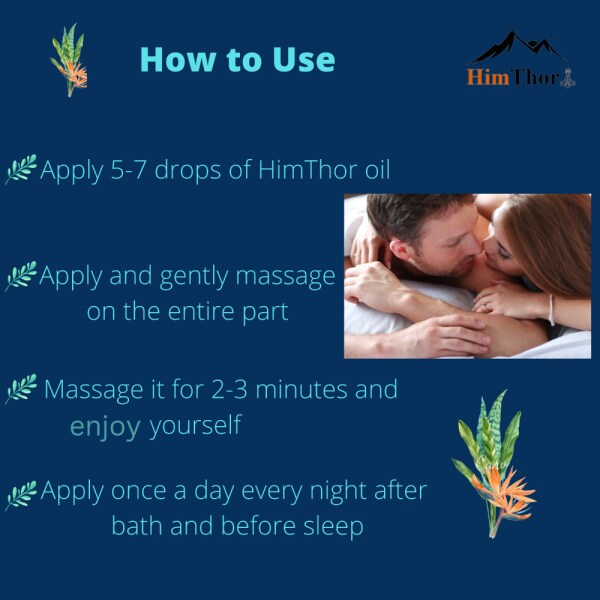 HimThor Mens ayurvedic massage oil Muscle power size and blood flow