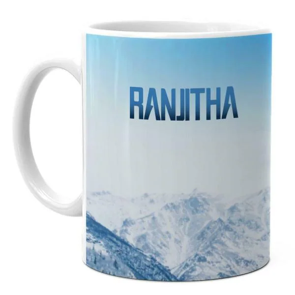 Hot Muggs Me Skies Mug - Ranjitha Personalised Name Ceramic, 315ml, 1 Unit  - JioMart