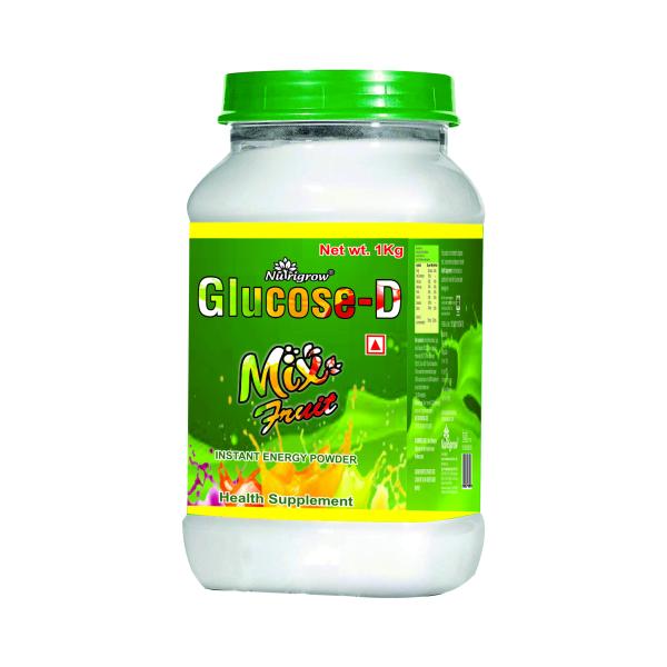 NUTRIGROW Glucose D Mix Fruit with Vitamin D Energy Drink (1 kg, mix