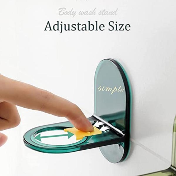 COINFINITIVE 1PC Green Shower Gel Hook Shower Gel Bottle Rack Hook Self