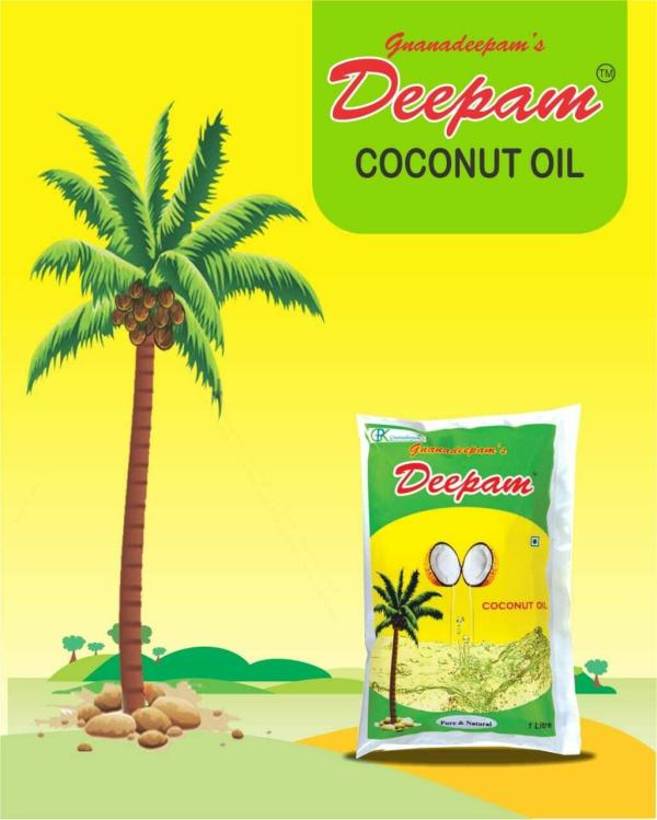 Gnanadeepam's Deepam Pure Coconut Oil, 1 Litre JioMart
