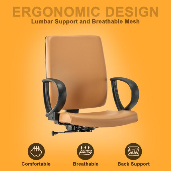 HOF F503 Medium Back Ergonomic Work from Home Leatherette Executive