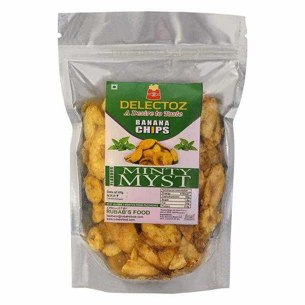 DELECTOZ Chilly Zest,Minty Myst And Pepper Punch Flavor Banana Chips Pack Of 3(200gram Each