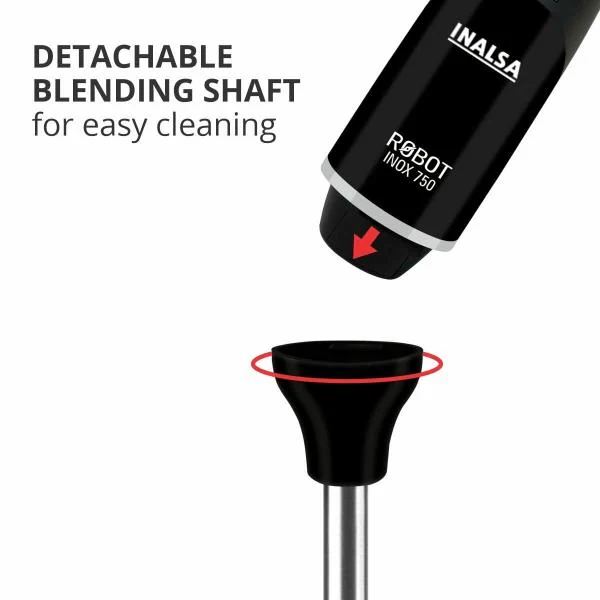 Inalsa HAND BLENDER Robot Inox 750S with Super Silent 750Watt Motor