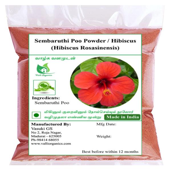 Valli Organics Sembaruthi Poo Powder Hibiscus Dasavala Huvu 100gm JioMart