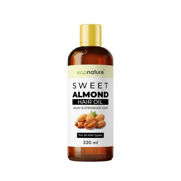 Econature Sweet Almond Hair Oil Sulfate Free, Weightless, Revitalizing