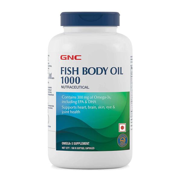 GNC Fish Body Oil 1000 mg 180 Capsules JioMart