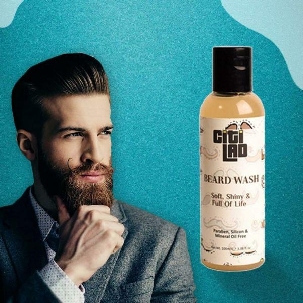 Citilad 3in1 Beard Care Starter Gift Kit Beard Wash, Nourishing Oil