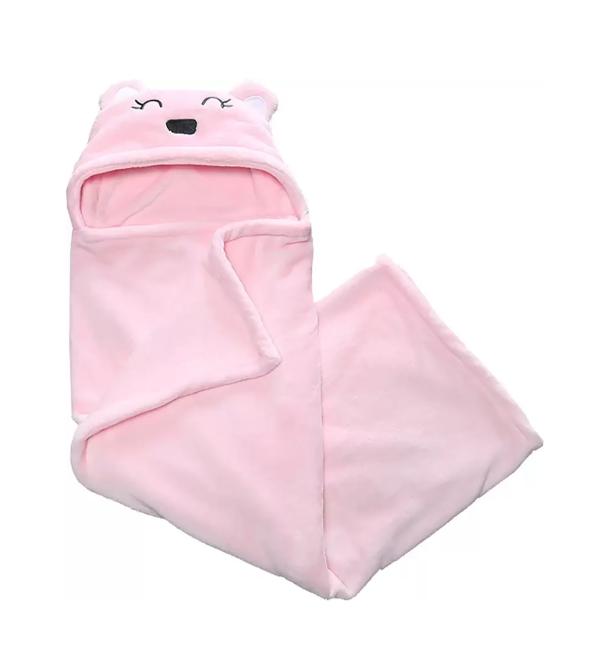 My NewBorn Animal Crib Hooded Baby Blanket (Pack of 2, Multicolor) JioMart