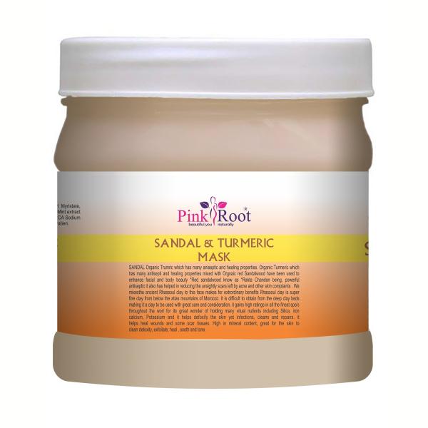 Pink Root Men and Women Sandal and Turmeric Mask with Aloe Vera Extract