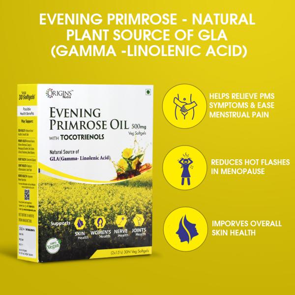 Origins Nutra Evening Primrose Oil 500 mg with Vitamin E 30 Tablets