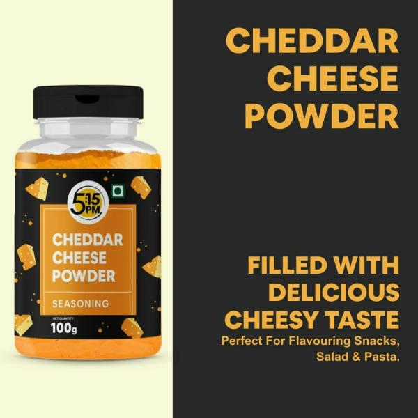 5 15PM Cheddar Cheese Powder Seasoning for Popcorn, Pasta, Pizza