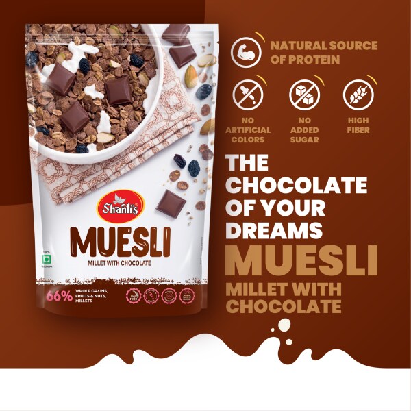 SHANTI'S Diet Muesli FruitNut Breakfast Cereal High In Protein Fibre