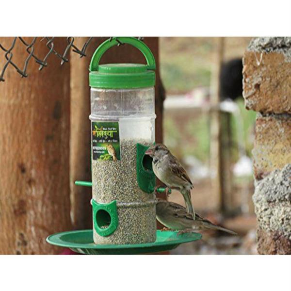 Skybeings Hanging Large Bird Feeder Bird Cage Bird Food Bird Feeding Cage with Wall Mount