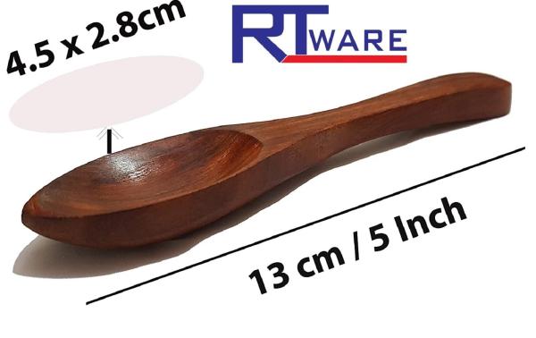 Short Handle Spoon Mustard Tea Coffee Honey Jam Ice Pceewtyt Small Wooden Spoon Set Perfect for Small Jars Spices Milk Powder Pack of 10 Sugar 