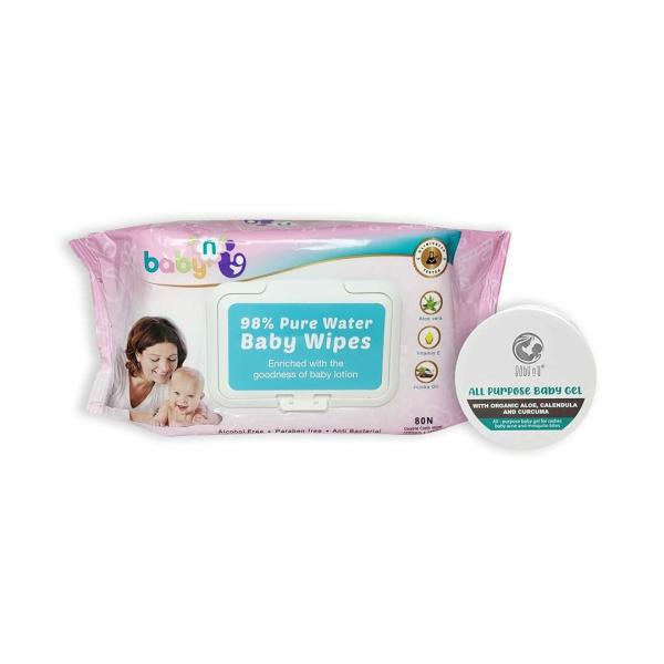BabyNu All Purpose Natural Baby Gel (50 GMS) and 98 Pure Water Baby