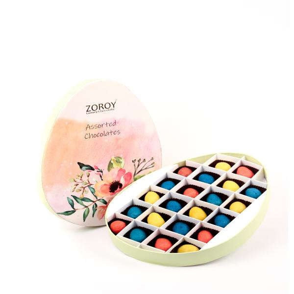 ZOROY Luxury Chocolate Easter Marzipan Eggs Almond marzipan chocolate