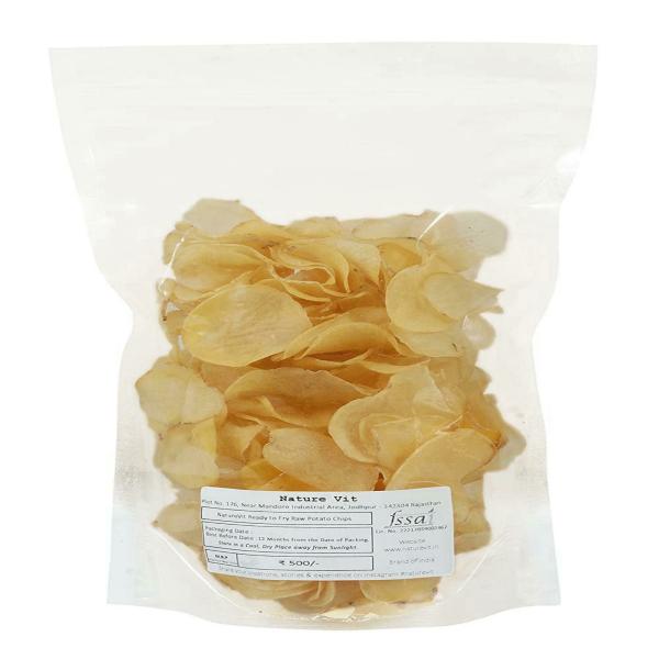 NatureVit Ready to Fry Raw Potato Chips, 1 kg [Homemade, Falahari Aaloo